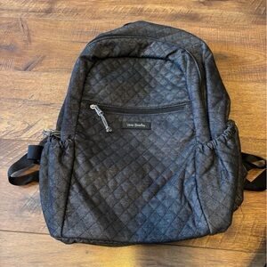 Vera Bradley Quilted Essential Backpack in Moonlight Navy Denim